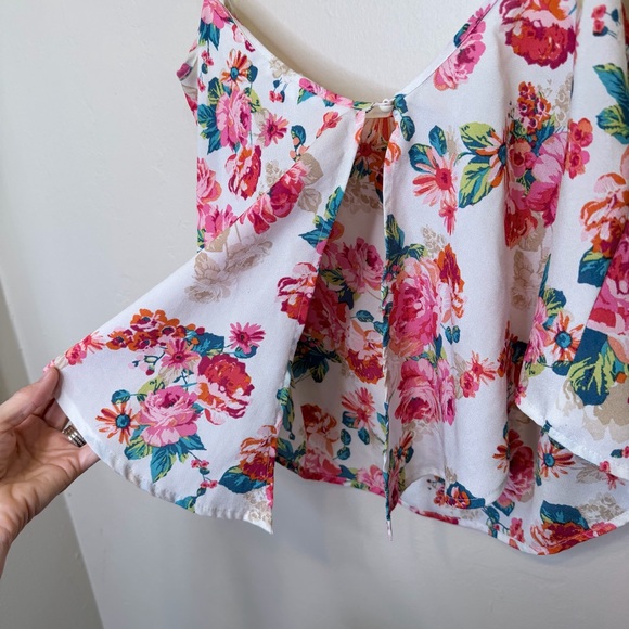 Ambiance Apperal | Floral Cami Tank Top Lightweight Open Back Pullover Camisole - Picture 8 of 11